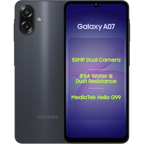 Image of Samsung Galaxy A07 LTE (Black, 4GB RAM, 64GB Storage) with Other Offers