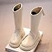 Girls Knee High Boots PU Leather Back Zipper Tall Riding Boot Warm Winter Fashion Snow Boots Low Heels Dress Shoes