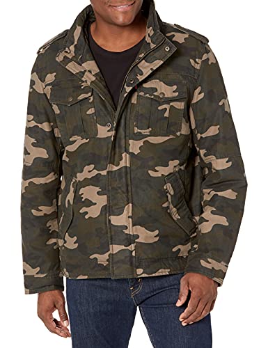 Image of Levi's Men's Washed Cotton Hooded Military Jacket (Regular & Big & Tall Sizes)