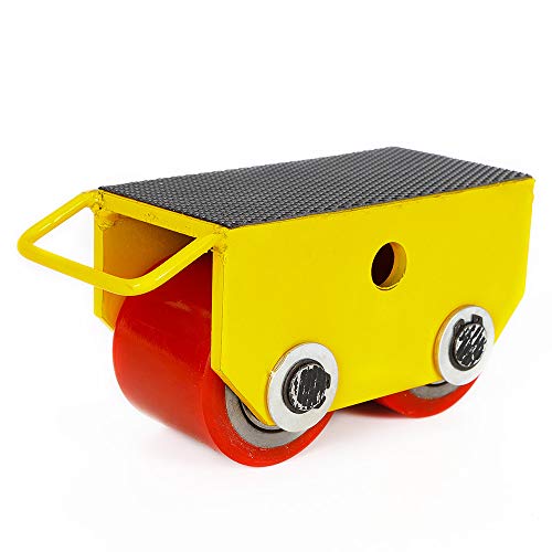 vinnyooc 2.5T Transporrollen Panzerrollen Transporte Suspensión Industrial Chasis Roller Heavy Duty Ruedas Transporte Ayudas de Transporte Muebles Heavy Duty Transporte Máquina (Amarillo)
