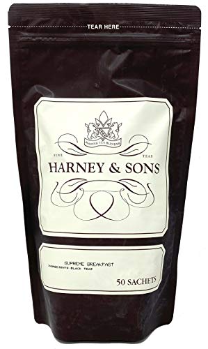 Image of Harney & Sons Supreme Breakfast Black Tea, 50 Sachets, Medium-Full Bodied