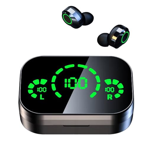 HYGAMOCC Long Playtime Touch Control True Wireless Earbuds/Headphones Bluetooth YD03, LED Charging Case, Bluetooth 5.3 with Built-in Mic for Sports, Work, Travel