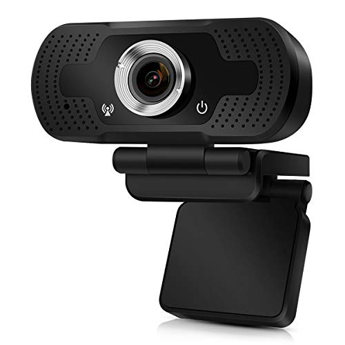DEATTI Webcam HD 1080p USB avec microphone et haut-parleur pour PC/Mac/ordinateur portable/ordinateur de bureau, webcam stream, 30 fps, prise en charge YouTube/Skype/Facebook/Zoom Live Stream Cover