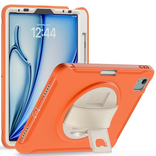 Coque antichoc iPad Air 11 M4 M3 M2 protection enfant porte-crayon