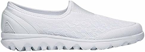 Propét Women TravelActiv Slip-On Sneaker, White, 9 2X-Wide | Image 3