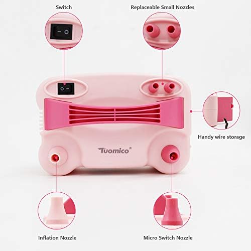 Tuomico Balloon Pump Electric Air Pump with 50 PCS Metallic Balloons and Tie Tool for Christmas, Birthday,Party Decoration
