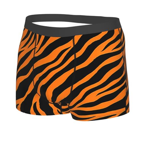 Realistic Tiger Print Men's Boxer Briefs Breathable Stretch Underwear Novelty Trunk Underwear Gym Boxer Briefs2