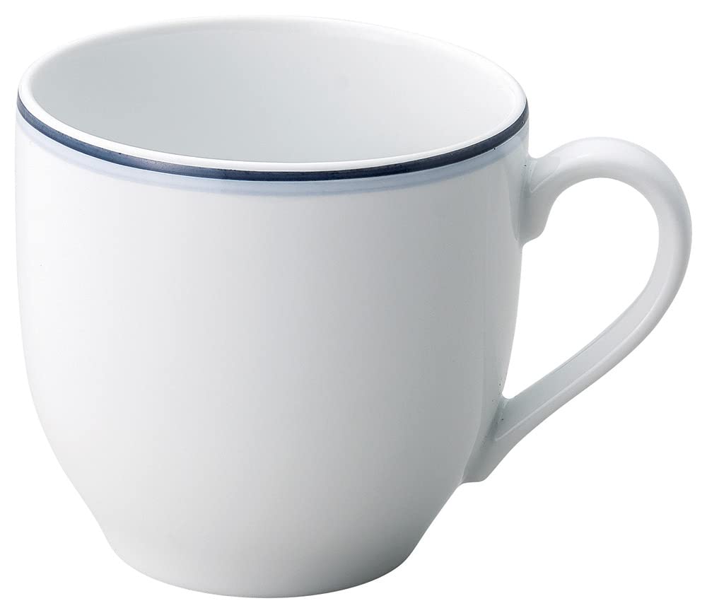 Blue Border chocoNekoβ Blue Border Mug [3.1 x 3.0 inches] | Western Tableware : Amazon.sg