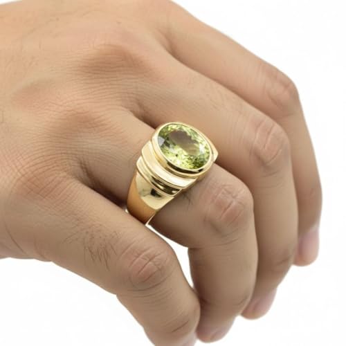 Image of 55Carat Choose Your Color Natural Birthstones 18 K Gold Plated Ring Bold Statement Jewellery Sizes 4-13