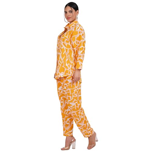 Image of Women's Co-Ord Set - Casual Wear Shirt & Pant Set | Fancy Top and Bottom Outfit | Full Matching Set for Women | Stylish Kurta Pant Set