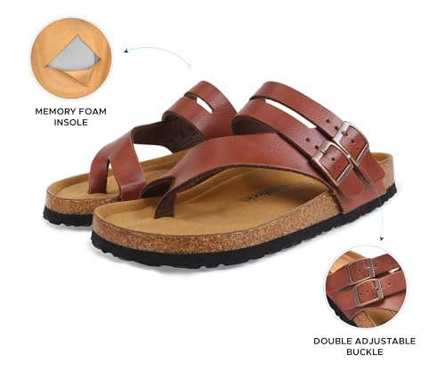 Image of AEROTHOTIC Recovery Slides for Women Cork Footbed Adjustable Straps Sandals