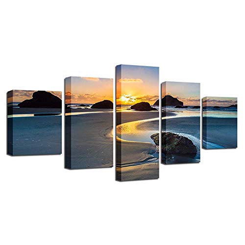Impression sur toile mer et soleil levant pour illuminer votre décoration de salon