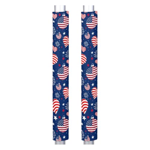 Image of Pardick Refrigerator Door Handle Covers Set of 2, Patriotic Fridge Handle Cover Washable Fridge Dishwasher Door Spring Decor Protector Handle Cover, Keep Your Kitchen Appliance Clean