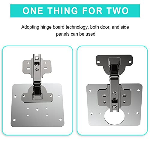 THT Hinge Repair Plate,8 PCS Cabinet Hinge Repair Brackets,Kitchen Cupboard Door Hinge Repair Plate Kit with Hole - Image 4