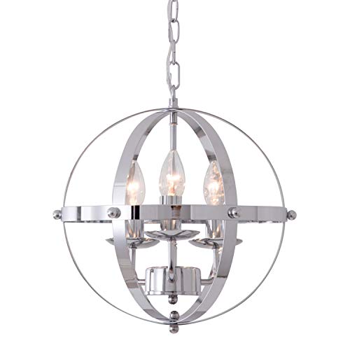 Luminaire suspendu Ganeed, lustre globe à trois lumières Cover