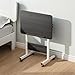 Warmiehomy Height Adjustable Table with Wheels, Rolling Laptop Table with 90° Tilting Desktop, Mobile Overbed Table for Bed and Sofa Foldable Desk for Home Office Living Room 60x40x65-87cm, Black