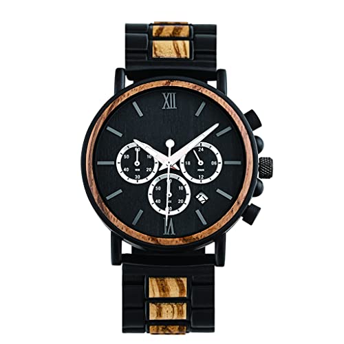 Montre en bois pour homme WYPAN le cadeau vintage idéal pour votre anniversaire en boîte premium