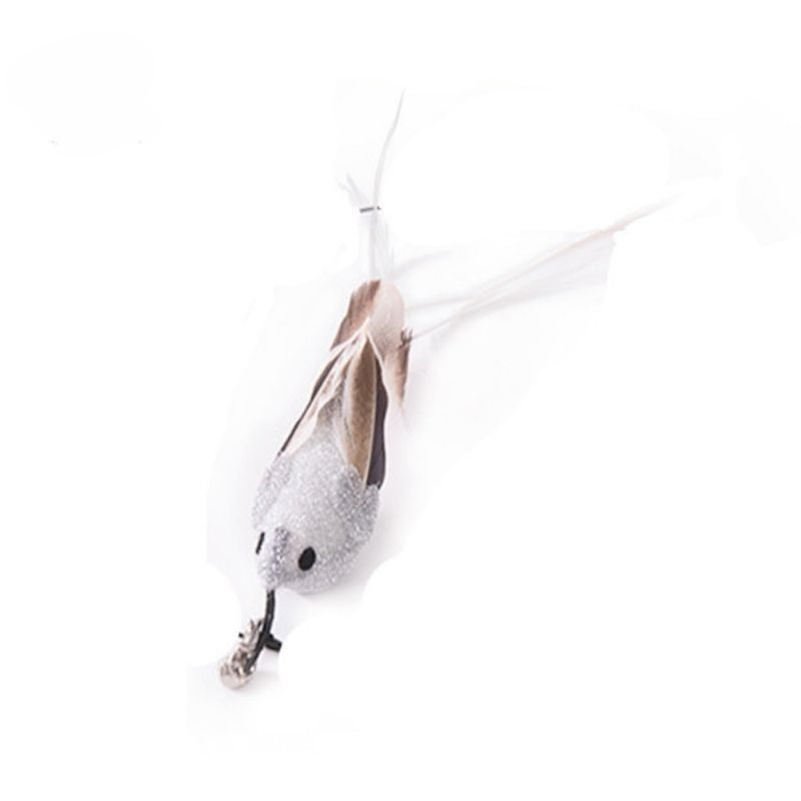 Juguete de Plumas para Gatos, Juguetes for Gatos, Varita de Plumas con Manos Libres y Campana, Potente Ventosa, Juguete Interactivo for Cazar Hacer Ejercicio, 1 Unidad, 10 Unidades