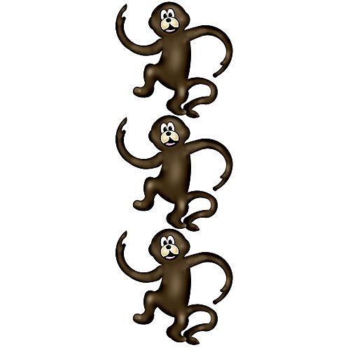 2 ft. Jungle Safari Monkeys Cardboard Cutout Props Party Supplies Decorations Decor Backdrop Background