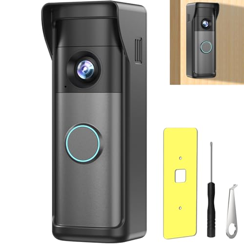 2026 Upgrade Doorbell Mount No Drill for Ring Battery Doorbell/Plus/Pro(Newest gen) Adhesive Doorbell Door Mount Mounting Bracket Accessories Easy Installation for Houses Apartments Office