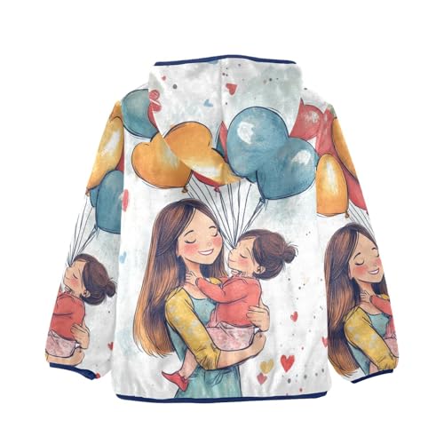 Balloons Girls Fleece Jacket Girls Fall Jacket Girls Zip Up Hoodie Girls Sherpa Jacket 2-10T2