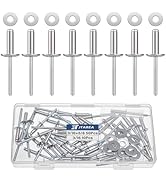JTAREA 3/16" x 5/8" Stainless Steel Pop Rivets with Stainless Steel Washers 4.8 x 16mm Blind Rive...
