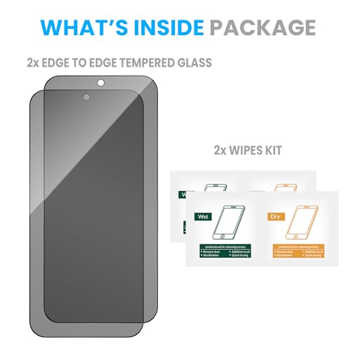 Image of ArmourPro Anti-Spy Privacy Tempered Glass for Oppo Find X9 - Anti Peeping Screen Protector, Edge to Edge Full Coverage, 9H Hardness, Easy Installation Kit | Pack of 2