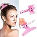 Ondder 24 Pcs Pink Butterfly Hair Clamps and Claw Clips for Styling, Sectioning, Cutting, Coloring - Pro Salon Hairdressing Tool Accessories for Women Girls