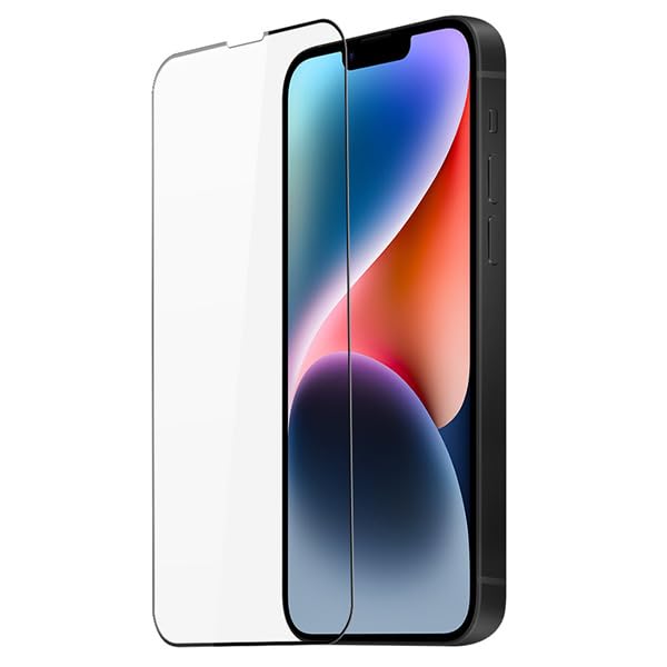 Screen Protector Glass for iPhone 16e / iPhone 14 / iPhone 13/13 Pro Tempered Glass Guard Full Glue Edge-to-Edge Protector by Emodil