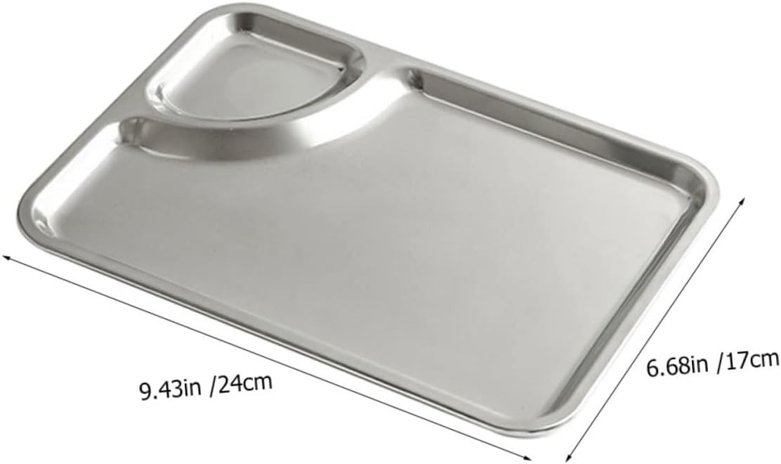 Stainless Steel Fried Chicken Plate Snack Tray Lid Multi-function Chips Dish Home Supply Easy Clean