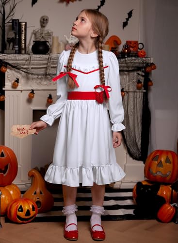 Disfraz blanco de Halloween para niñas 4-14 años miniatura 4