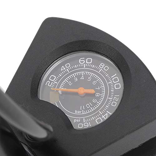 Insuflador de pedal de bicicleta, fácil de usar bomba de ar com pedal, acabamento requintado preto l