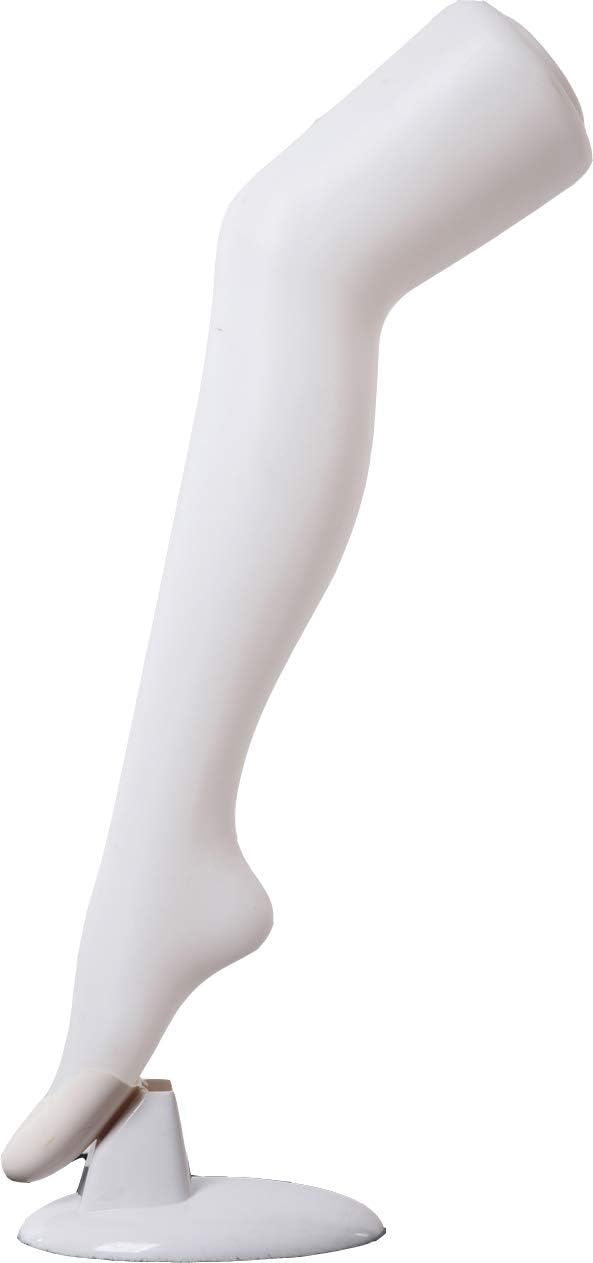 Euroton T-1W Decorative Leg Garter with Stand , Decorative Foot, Mannequin, White