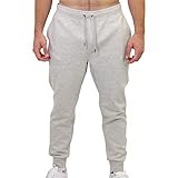 Waschmaschinenfest Ralph Lauren Herren Double-Knit Jogginghose Grau 2XL
