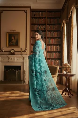 Image of Yashika Women's Georgette Printed Saree with Blouse Piece for Traditional Ethinic Wear Sari