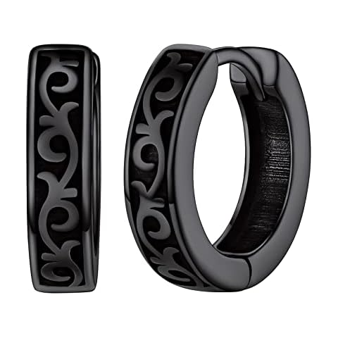 Silvora Pendientes Aros Hombre Plata de Ley con Nudos Triquetra Cover
