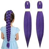2 Stück Rumi Perücke, Anime Cosplay, Rumi Perücke Lila Zweifarbige Für Halloween Und Kostümpartys Karneval Deko