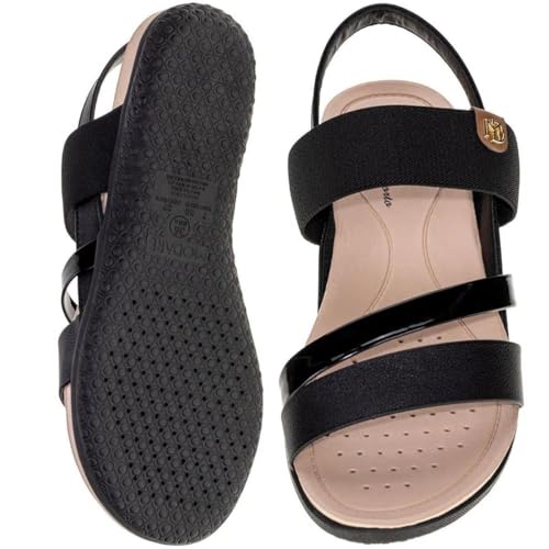 Sandália Feminina Modare Tiras Trançadas Preto 39