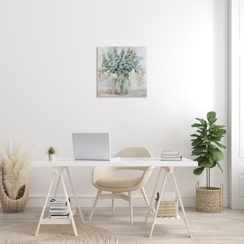 Stupell Industries Soothing Eucalyptus Flower Herb Arrangement Rustic Jar Canvas Wall Art thumb #2