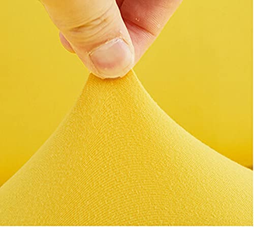 Housse de sofa 3 places jaune pour masquer l'usure de votre canapé - 3