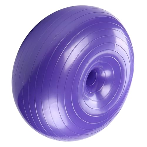 ifundom Pelota de Fitness Yoga Forma de Donut Antiexplosión con Bomba de Aire Bola de Pilates de PVC para Gimnasia y Equilibrio Casa Color