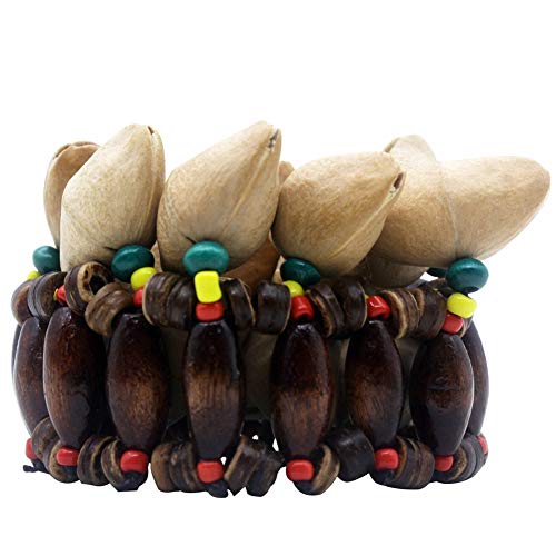 image for LNIMI 2PCS African Tribal Style Nuts Shell Bracelet Dora Nut Handbell 