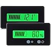 2 stuks LCD-batterijcapaciteit monitor gauge meter, waterdicht 12 V/24 V lithium batterij capaciteit tester spanning…
