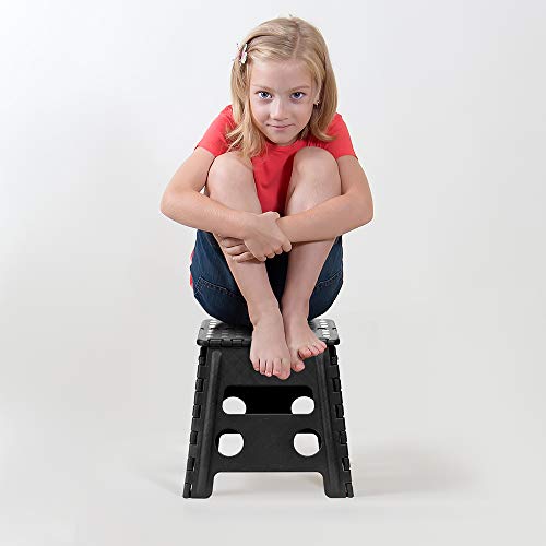 Acko Folding Step Stool - 13 inch Height Premium Heavy Duty Foldable Stool for Adults, Kitchen Garden Bathroom Stepping Stool (1 Pack)