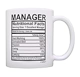 Manager Coffee Mug Manager Nutrition Facts Manager Birthday Gift Management Coffee Mug Tea Cup White