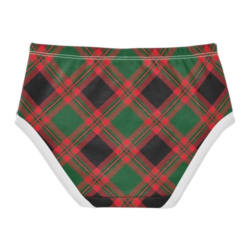 Cotton Toddler Girls Underwear Red Green Black Checkered Panties for Girl Flower Briefs Undies Kids 2t2