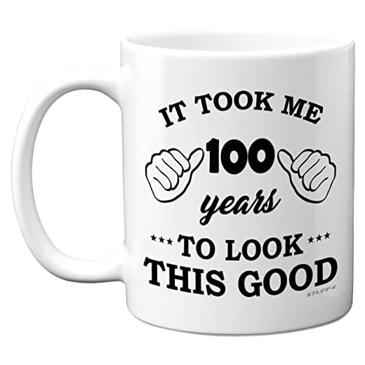- Regalo cumpleaños hombres mujeres, taza cumpleaños 100 años, me llevó 100 años lucir esta buena taza – tazas cerámica aptas lavavajillas – su día especial, fabricado en el Reino Unido por