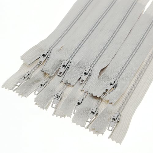 Fermeture éclair en nylon 40 cm grise SHUNLI idéale pour réparer les housses de coussin