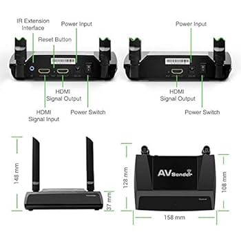 PAKITE PAT-590 Wireless HDMI Extender TV Audio Video