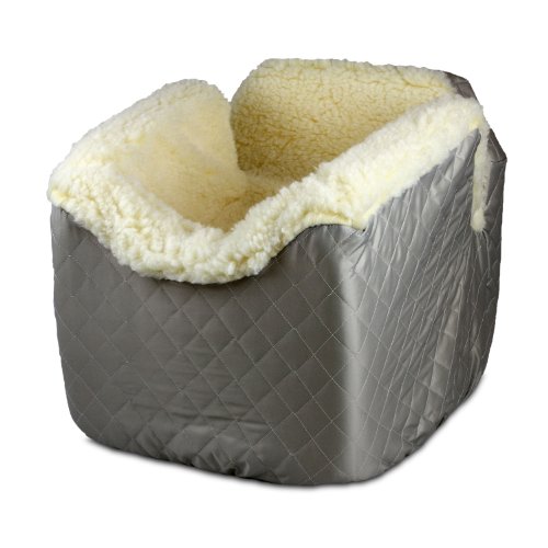 The Snoozer Dog Car Seat 7 Snoozer Lookout I Pet Car Seat, Small, Grey Quilted